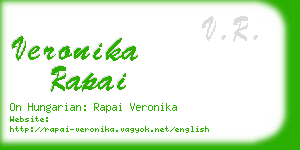 veronika rapai business card